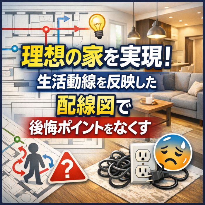 理想の家を実現！生活動線を反映した配線図で後悔ポイントをなくす