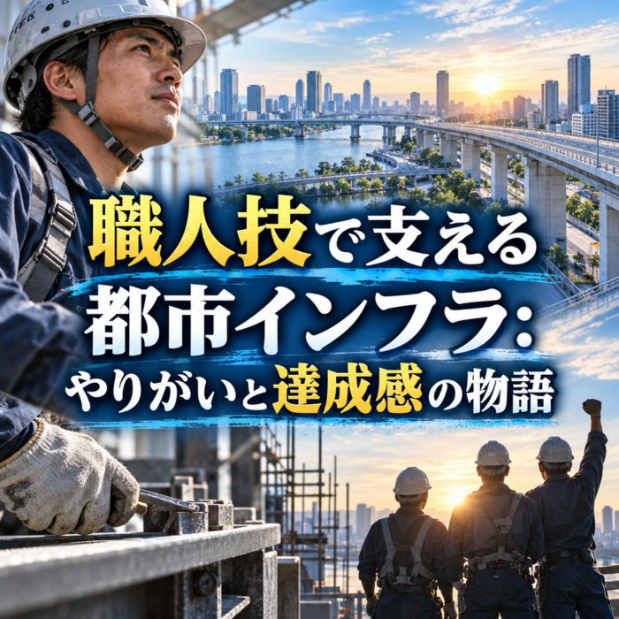 職人技で支える都市インフラ：やりがいと達成感の物語