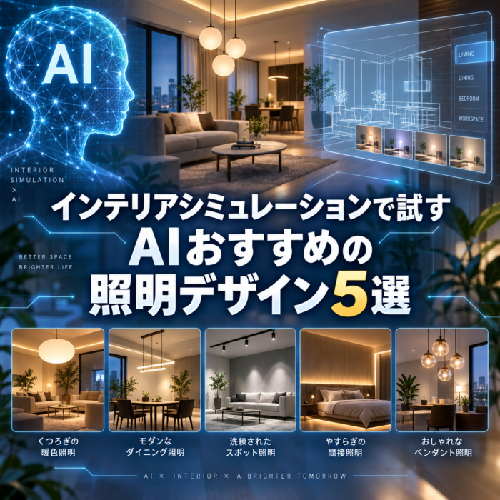 インテリアシミュレーションで試すAIおすすめの照明デザイン5選