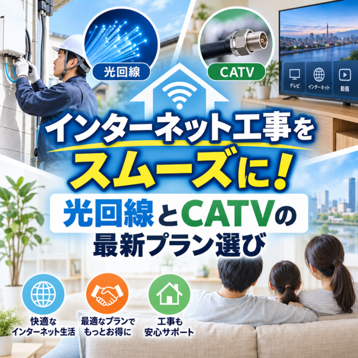 インターネット工事をスムーズに！光回線とCATVの最新プラン選び