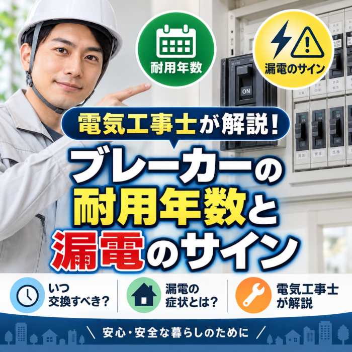 電気工事士が解説！ブレーカーの耐用年数と漏電のサイン