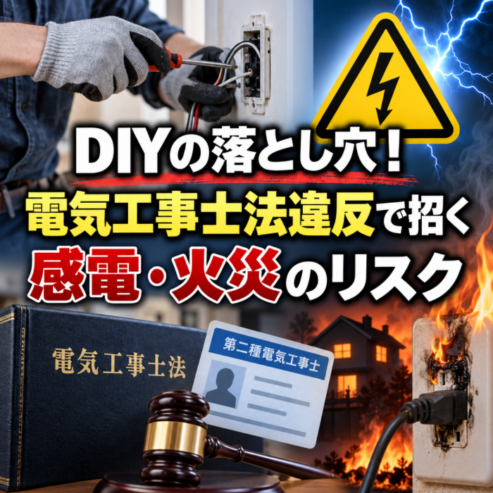DIYの落とし穴！電気工事士法違反で招く感電・火災のリスク