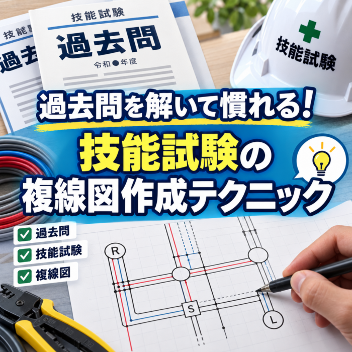 過去問を解いて慣れる！技能試験の複線図作成テクニック