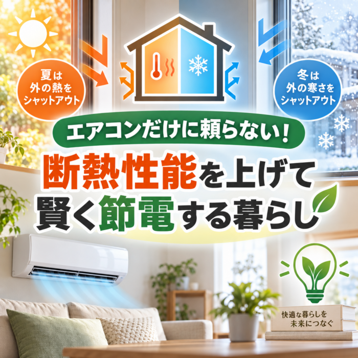 エアコンだけに頼らない！断熱性能を上げて賢く節電する暮らし