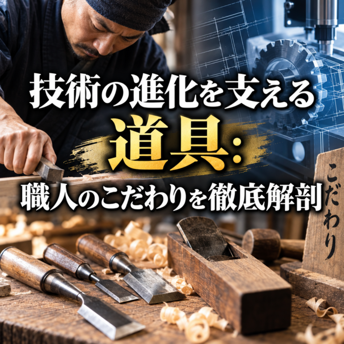 技術の進化を支える道具：職人のこだわりを徹底解剖