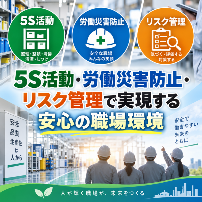5S活動・労働災害防止・リスク管理で実現する安心の職場環境